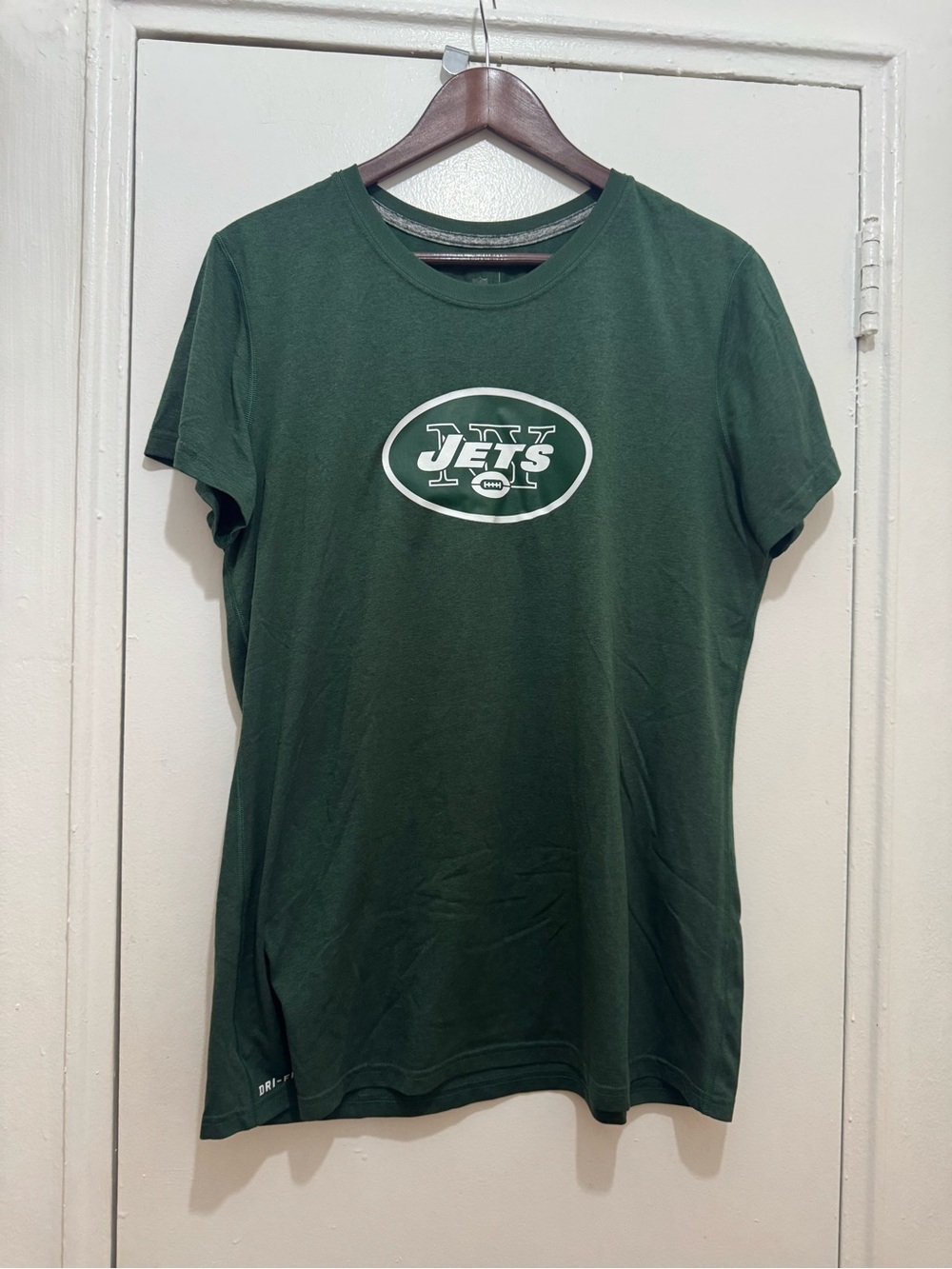 Nike Dri-Fit NFL New York Jets Football Logo Men's XL Green T-Shirt